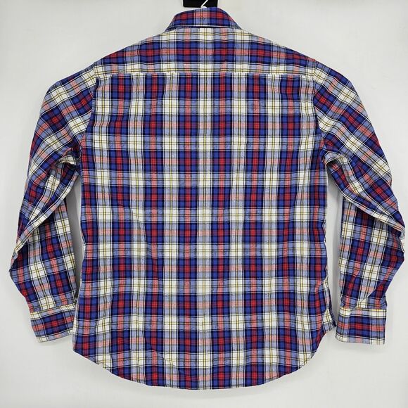 Robert Graham Shirt Mens XL Paisley Plaid Button Up Flip Cuffs Casual Preppy - Picture 5 of 11